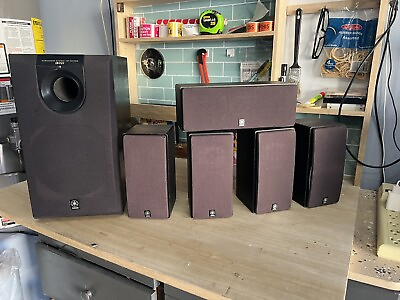 #ad #ad Set Of Yamaha Surround Sound Speakers NS A329 NS AC329 Powered Sub YST SW005 $169.99