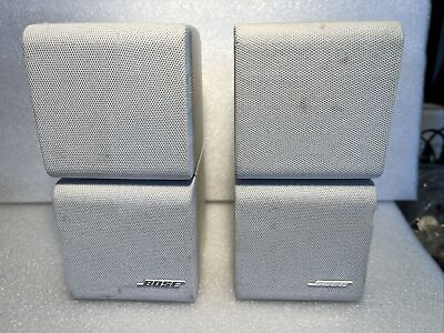 #ad 2x Bose Double Cube Speaker Lifestyle Acoustimass White No Wiring Tested Works $44.19