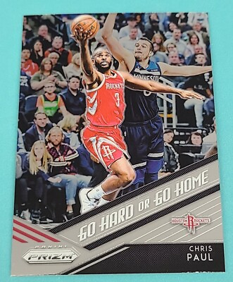 #ad 2018 19 Prizm Go Hard or Go Home #10 Chris Paul Rockets BASKETBALL Card B8 $2.99