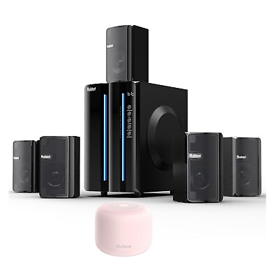#ad Surround Sound System for TV Home Theater Systems Mini Bluetooth Speaker Pink $89.99
