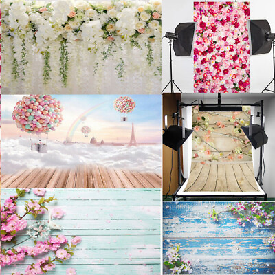 #ad New Flowers Theme Vinyl Background Photography Wall Backdrops Grass Studio Props $9.59