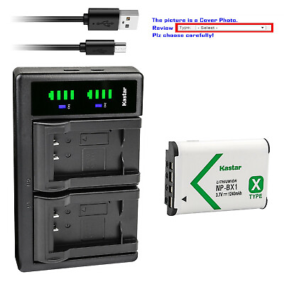 #ad Kastar Battery LTD2 USB Charger for Sony Genuine NP BX1 amp; Sony Type X Battery $12.99