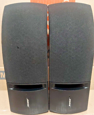 #ad Pair Bose 161 Bookshelf System Speakers Black Tested Works $38.99