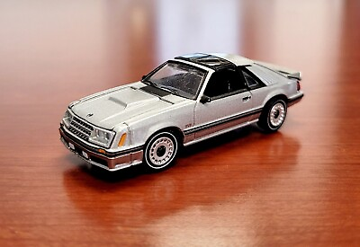 #ad GREENLIGHT 1982 Ford Mustang GT 5.0 Silver 1:64 Diecast Foxbody T Top Car $16.00