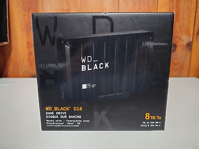 #ad WD BLACK D10 8TB Game Drive USB Desktop External HDD WDBA3P0080HBK NESN SEALED $128.35