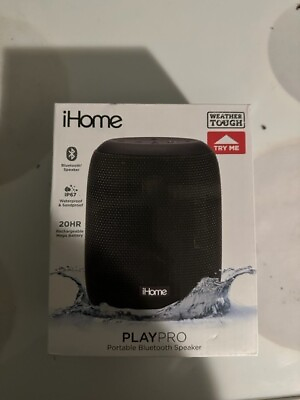 #ad iHome PlayPro Rechargeable Waterproof Portable Bluetooth Speaker System w... $39.99