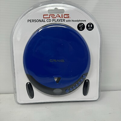 #ad CRAIG PERSONAL CD PLAYER WITH HEADPHONES BLUE CD2808 BL ELECTRONICS NEW SEALED $16.96