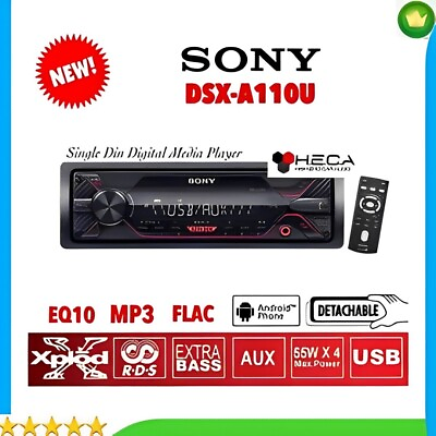#ad Sony Dsx a110u Usb sd fm Auto Tape 4x55w $75.44