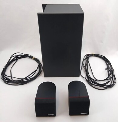 #ad Bose Acoustimass 3 Series III Speaker System Subwoofer amp; 2 Cube Speakers Black $69.99