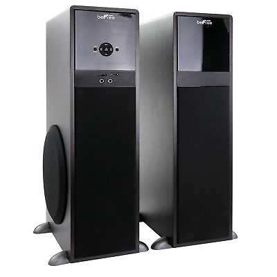#ad beFree Sound 2.1 Channel 80 Watt Bluetooth Tower Speakers with Remote and Micr $230.04