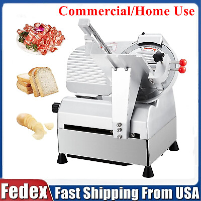 #ad Commercial Home 10quot; Automatic Deli Meat Slicer 550W Motor Cheese Bread Slicer $658.88