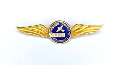#ad WARD Pioneer In Airline Training Wing Service Pin WWII Flight Instructors $14.99