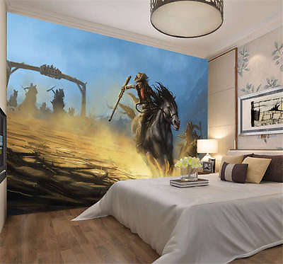 #ad Western Cowboy Battle Full Wall Mural Photo Wallpaper Printing Kid Home 3D Decal AU $419.99