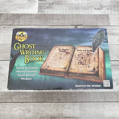 #ad Spirit Halloween Ghost Writing Book Animated Halloween Prop with Sound 1 Feather $65.00