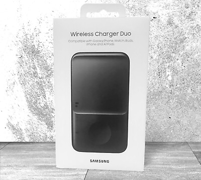#ad *NEW* Samsung Wireless Carger DUO Fast Charging With Wall Plug amp; Cable $39.98