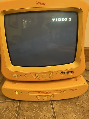 #ad Disney Winnie the Pooh TV 13quot; Yellow Color Television amp; DVD Player Set No Access $249.99