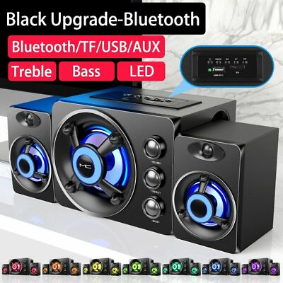 #ad Computer Combination Speakers AUX USB Wired Wireless Audio System Home Theater $104.73