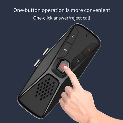 #ad Wireless Bluetooth 5.0 Hands Free Car Kit Speakerphone Speaker Phone Visor Clip $14.98