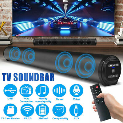 #ad Surround Sound Bar Wireless 4 Speaker System BT Subwoofer TV Home Theater Remote $32.99