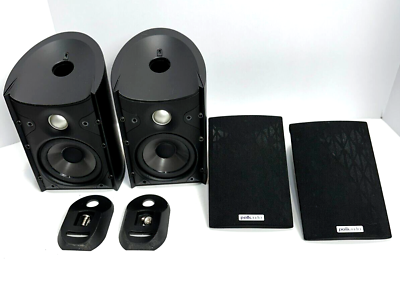 #ad 2 Polk Audio RM101 Satellite Surround Speakers With Wall Brackets Tested $49.00
