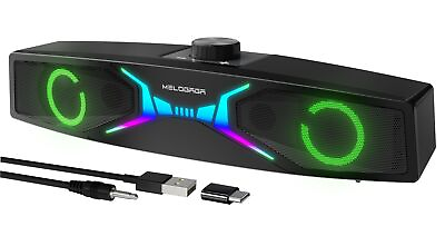 #ad Computer Sound Bar USB Powered PC Speakers Soundbar with HiFi Stereo Sound ... $25.49