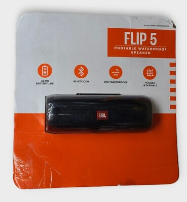 #ad JBL FLIP 5 Waterproof Portable Bluetooth Speaker Black $69.99