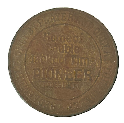 #ad Pioneer Home Double Jackpot Time $1 One Dollar Gaming Token Laughlin Casino Coin $29.23