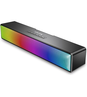 #ad LIYJTK Computer Speakers RGB HiFi Stereo PC Speakers Sound Bar BT601 75 $22.00