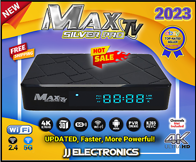 #ad MaxTV Silver PRO 5G 2023 4K ULTRA HD Box Android 9.1 Max TV Silver $94.95