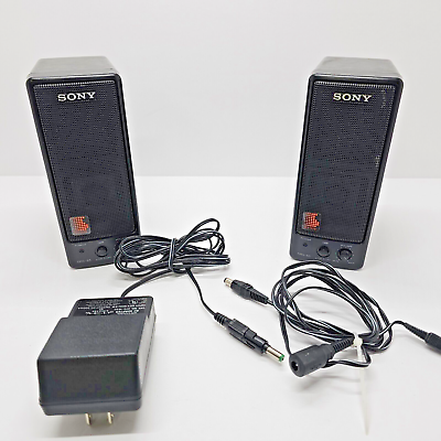 #ad #ad Sony SRS 55 Portable Speakers 2 SPEAKERS ONLY EUC Japan tested working $25.95