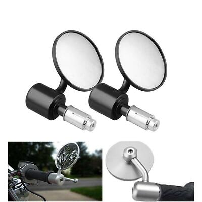 #ad Motorcycle 7 8quot; HandleBar Grips Bar End Rearview Side Mirrors for Honda Yamaha $30.14