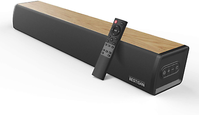 #ad Sound Bar BESTISAN 60 Watt Sound Bars for TV with Unique Oak Finish Design 3 E $57.99