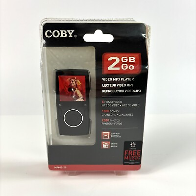 #ad NEW Coby Video MP3 Player MP601 2G 1.44quot; LCD 2GB Black FM Radio 6 Hours of Video $19.99