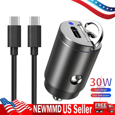 #ad 30W Fast Phone Car Charger Adapter amp; Cable For Samsung Galaxy S24 Ultra S24 5G $8.99