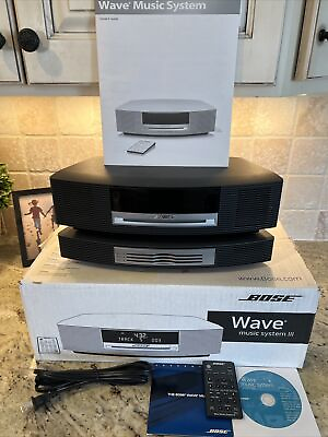 #ad BRAND NEW BOSE WAVE SYSTEM III amp; MULTI CD CHANGER GRAPHITE amp; EXTRAS $1999.00