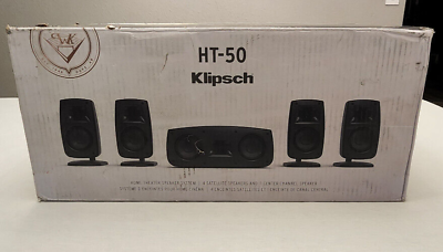 #ad Klipsch Home Theater Surround Sound 5.0 System HT50 Black $254.99