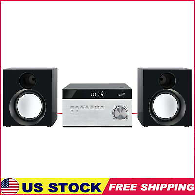 #ad Home Music System W Bluetooth Wireless Stereo Speaker LCD Display Digital Clock $72.86