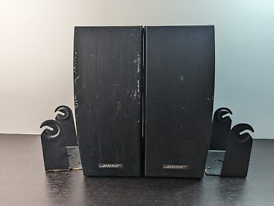 #ad Bose 251 Environmental Outdoor Speakers Black Pair w Brackets Tested Works $202.88