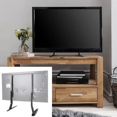 #ad 17 55quot; Universal Tiltable Desktop TV Stand Flat Screen TV L Shape Base Bracket $33.98