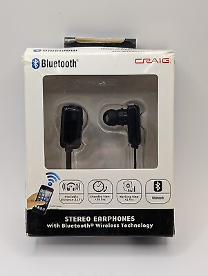 #ad Craig Bluetooth Stereo Headphones New $10.00