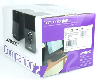 #ad NEW SEALED Bose Companion 2 Series III Multimedia Speaker System 2 Piece Black $119.99