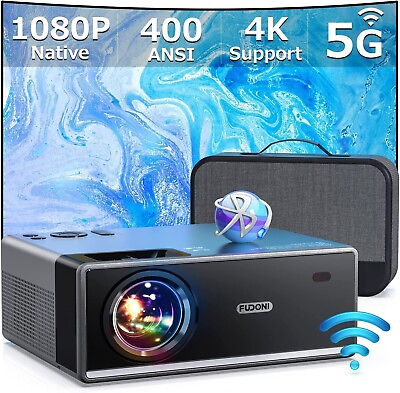 #ad 15000Lumens 4K 1080P HD WiFi Bluetooth Mini 5D LED Home Theater Projector Cinema $219.99