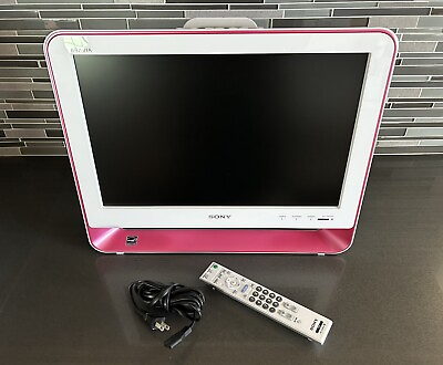 #ad Sony Bravia KDL 19M4000 19quot; LCD Digital Color TV Pink w Remote Pink TESTED $249.00