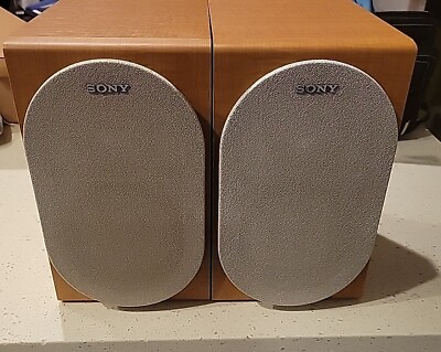 #ad Sony Bookshelf Speakers Wood Effect SS CCP101 Good Sounding Awesome Condition $24.99