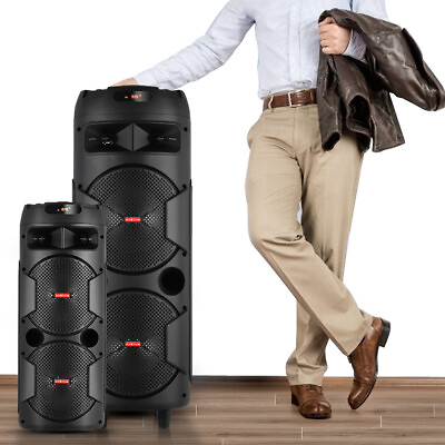 #ad Wireless Portable Bluetooth Speakers Home BT Party System Karaok Mic FM Radio US $75.99