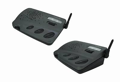 #ad Calford 3 Channel Call All Wireless Home Office Intercom 2 station Charcoal $29.99