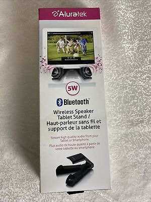 #ad Aluratek Bluetooth Wireless Speaker Tablet Stand USB.2.0 Open Box $25.00