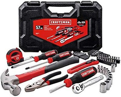 #ad CRAFTSMAN Home Tool Set Mechanics Tools Kit57 Piece Brand New $71.99