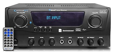 #ad RXM7BT 1000w Home Receiver Bluetooth Amplifier Amp w USB SD FM $129.93