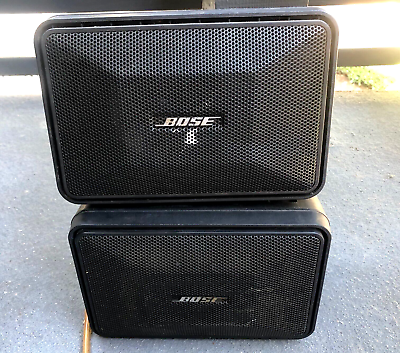 #ad Set of 2 Bose Model 101 Music Monitor Indoor Outdoor Speakers 4 OHM $65.00